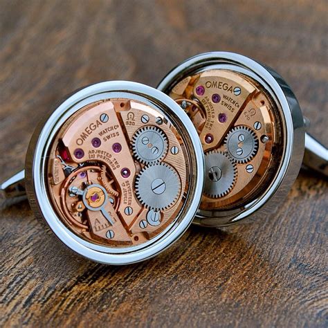 omega watch movement cufflinks|omega cufflinks uk.